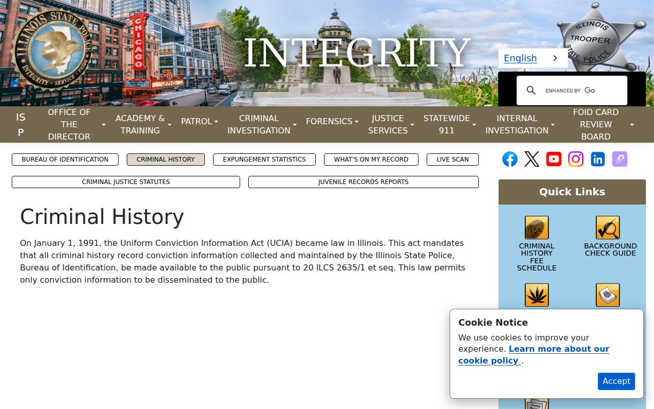 Bourbonnais record check and Illinois UCIA conviction information overview