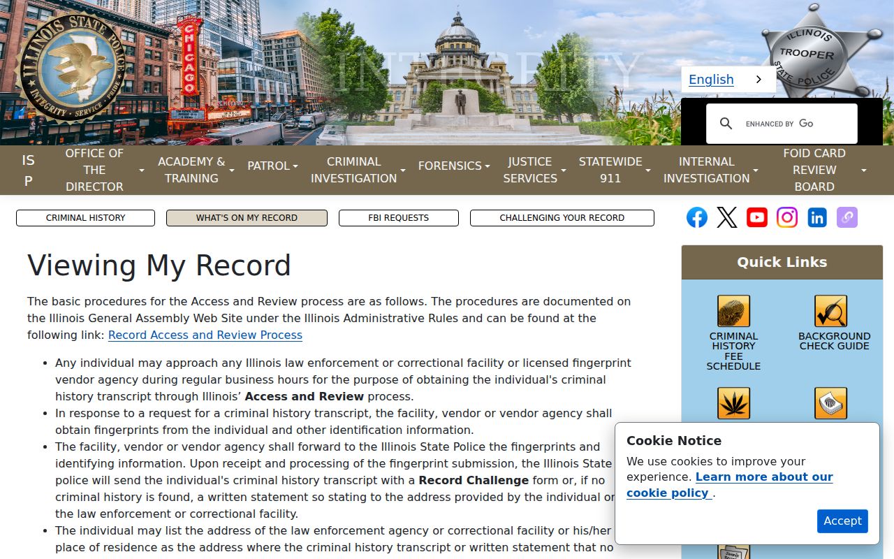 Kankakee County criminal history Access and Review instructions