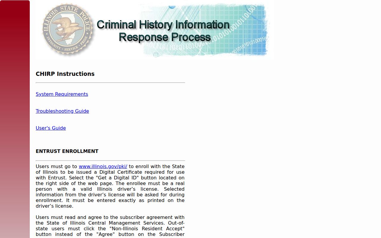 Kankakee County criminal history search through Illinois CHIRP