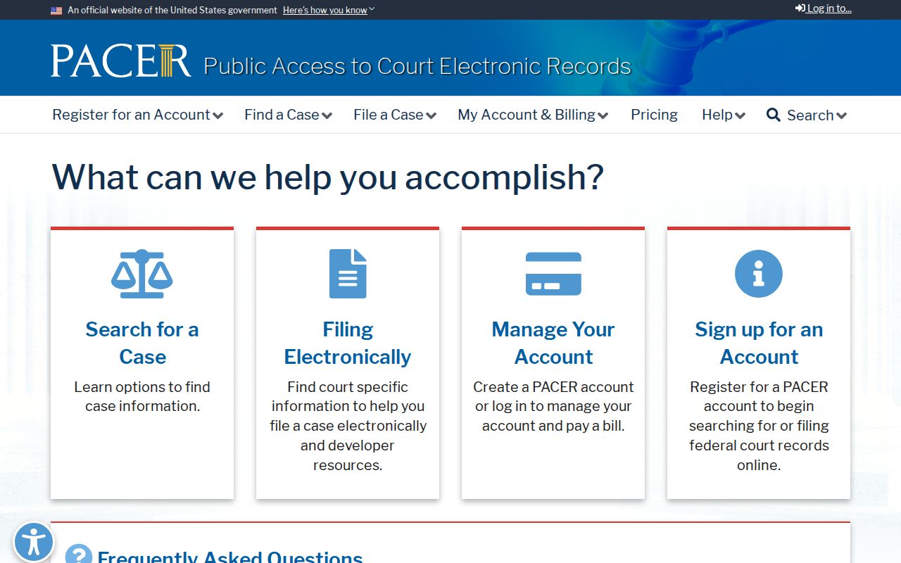 Kankakee County criminal history federal court access through PACER