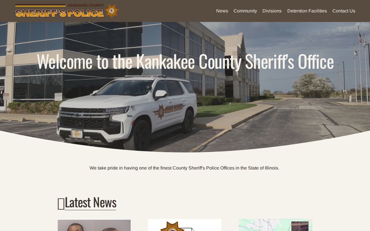 Kankakee County criminal history sheriff homepage